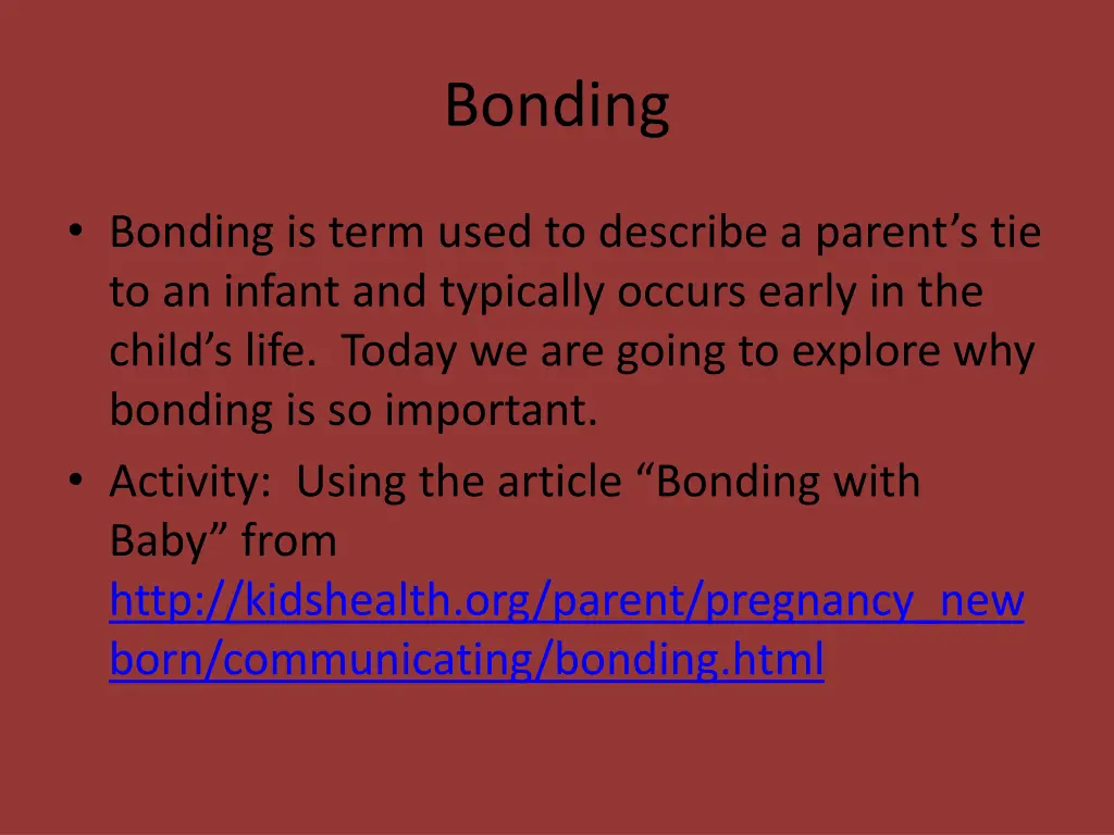 bonding