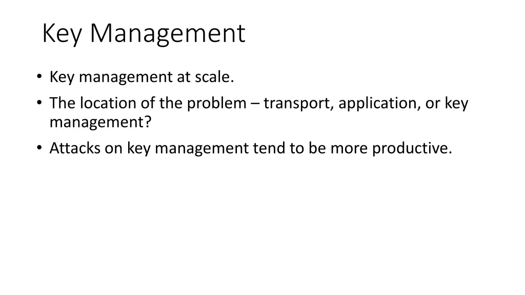 key management