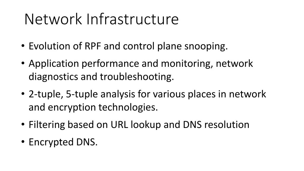 network infrastructure