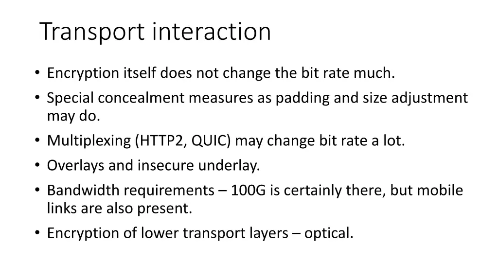 transport interaction