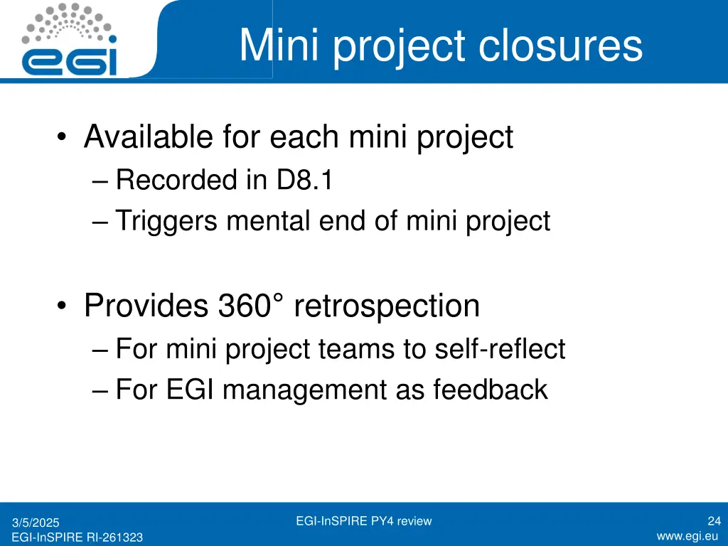 mini project closures