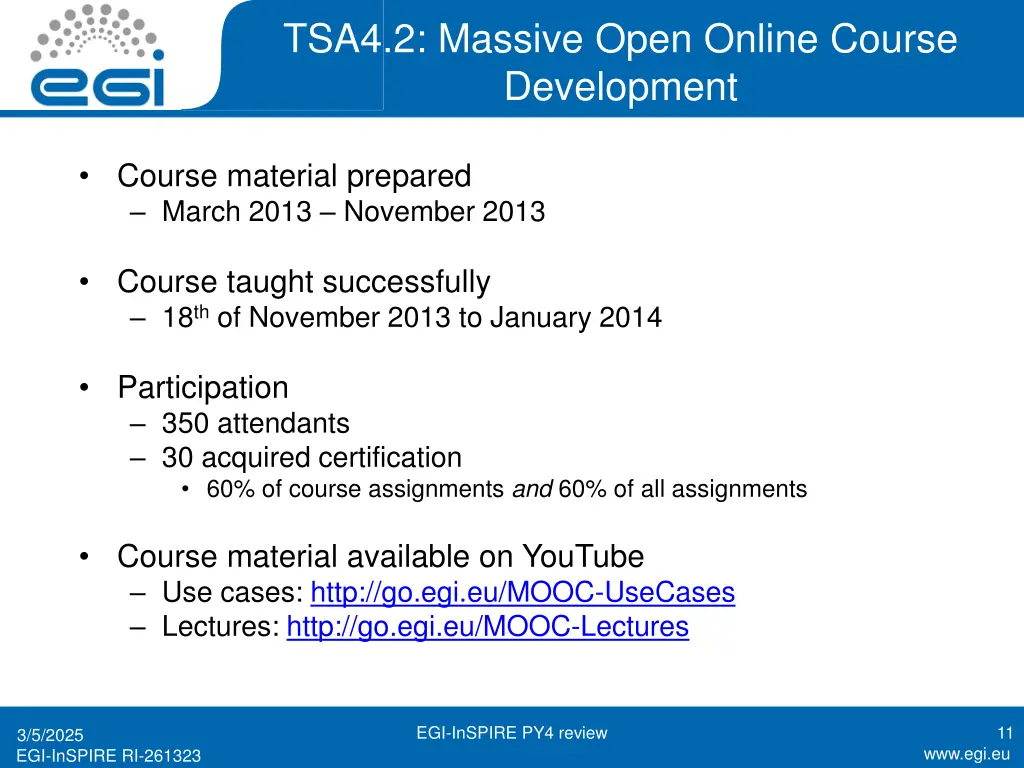 tsa4 2 massive open online course development