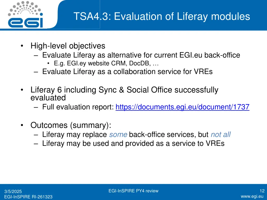 tsa4 3 evaluation of liferay modules