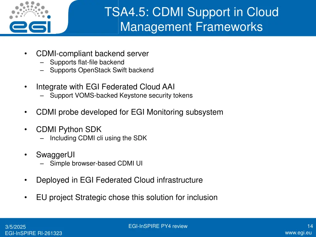tsa4 5 cdmi support in cloud management frameworks
