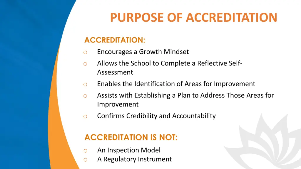 purpose of accreditation 1