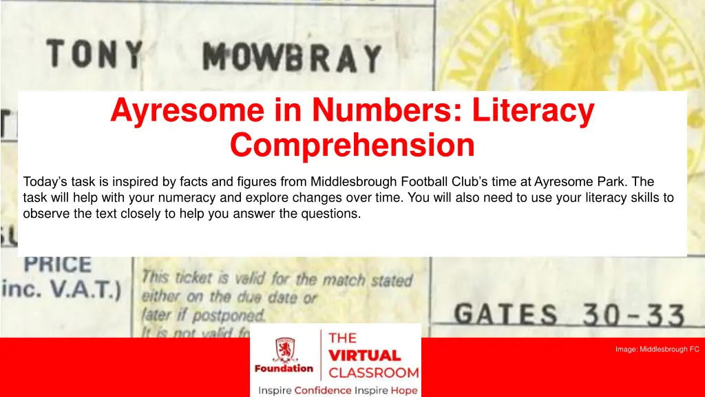 ayresome in numbers literacy comprehension