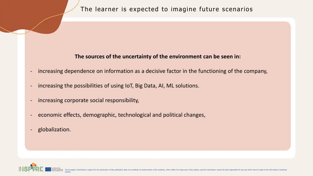 the learner is expected to imagine future 4