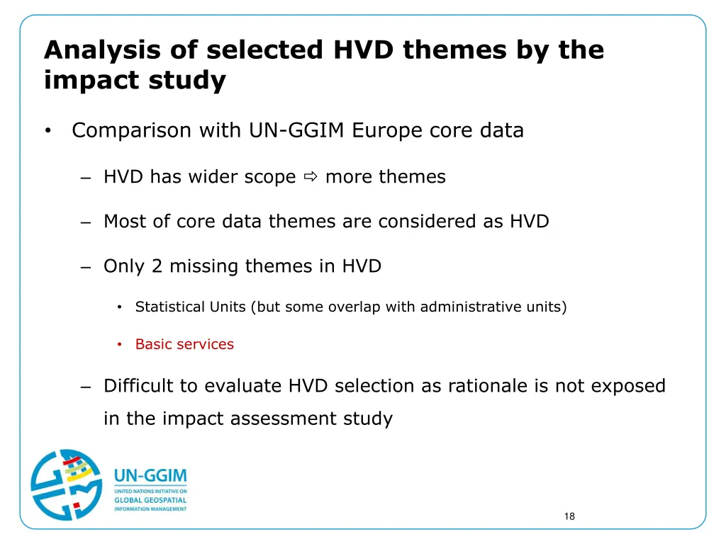 analysis of selected hvd themes by the impact