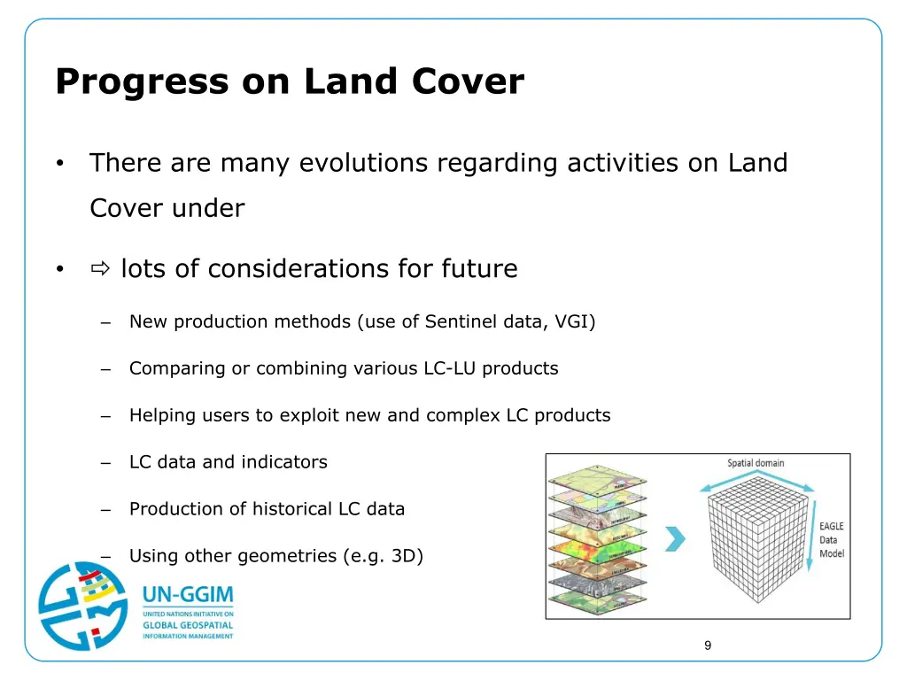 progress on land cover 3