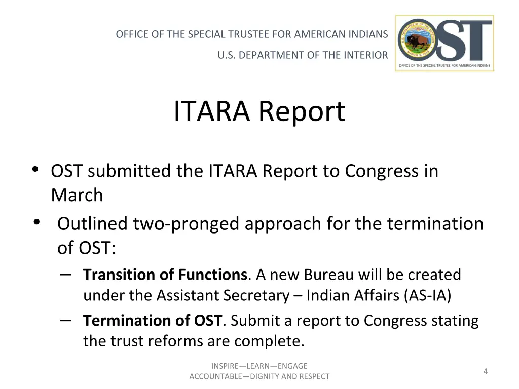 office of the special trustee for american indians 2