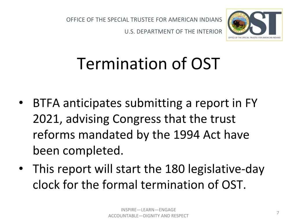 office of the special trustee for american indians 5