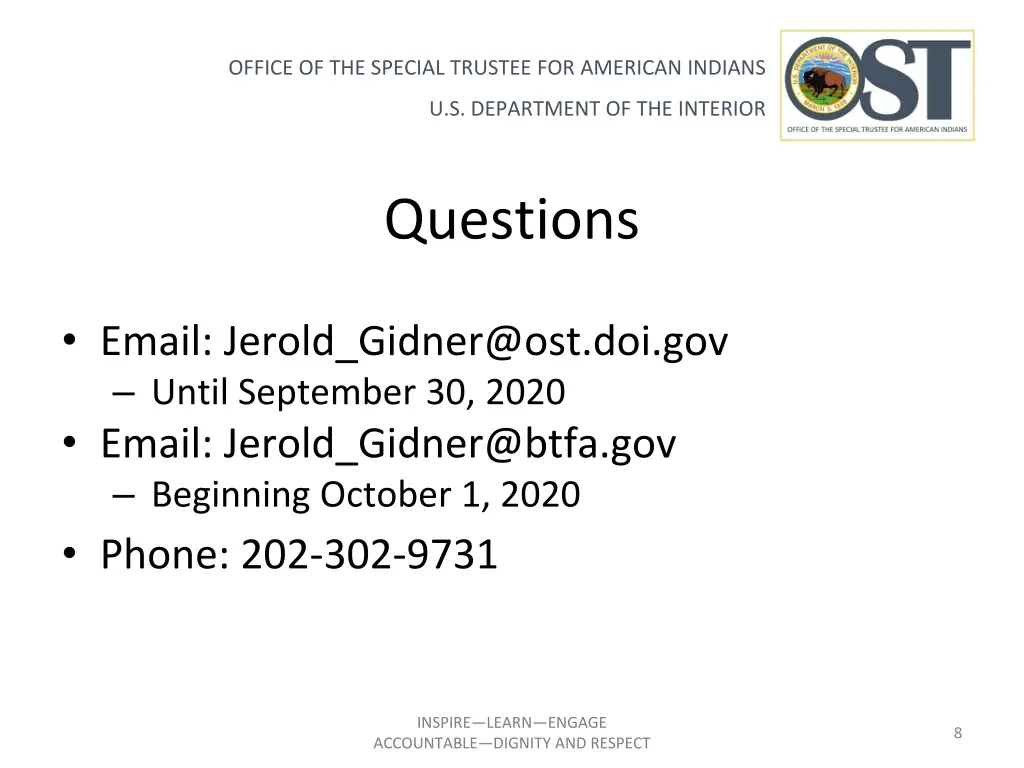office of the special trustee for american indians 6