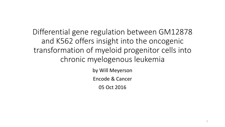 differential gene regulation between gm12878