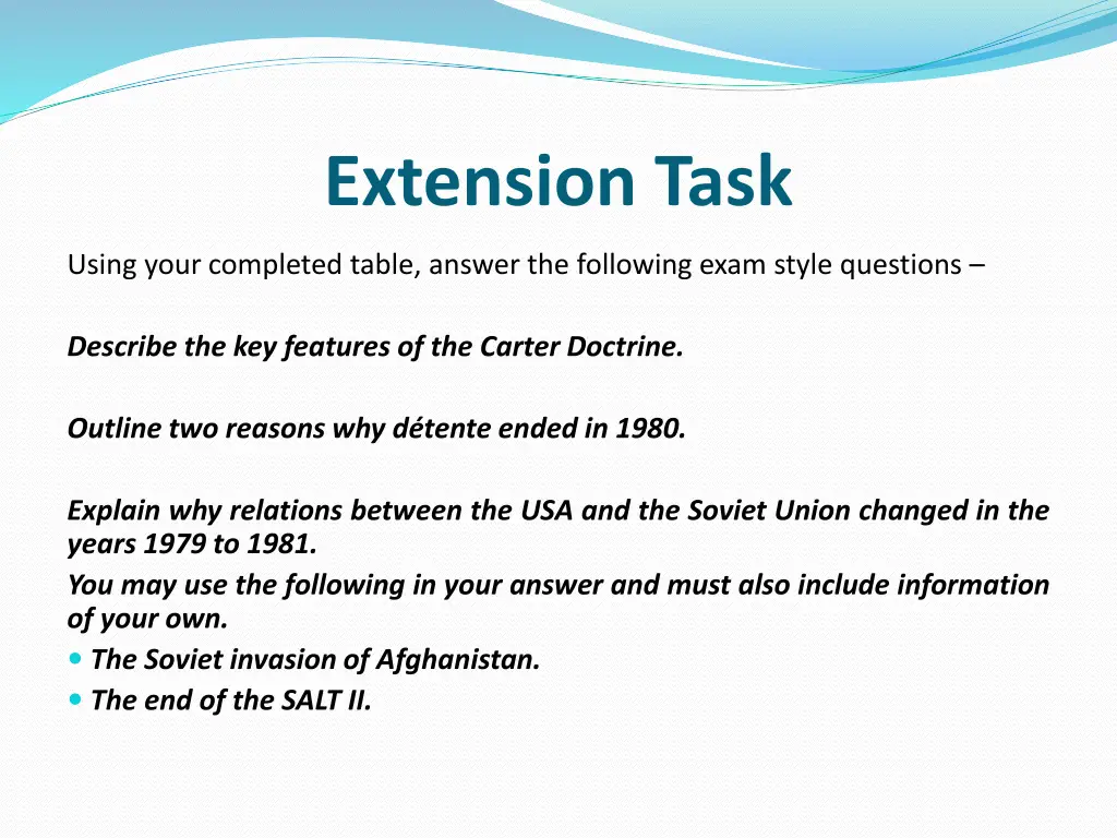 extension task