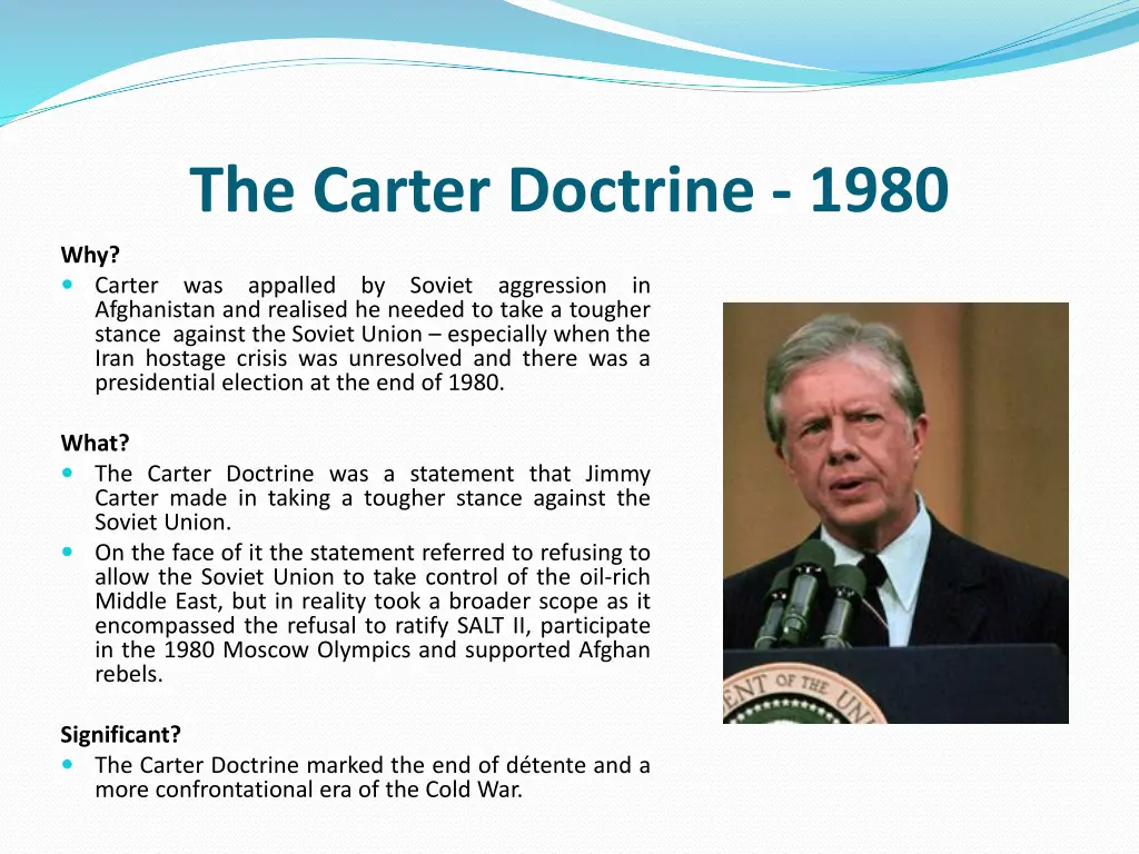the carter doctrine 1980