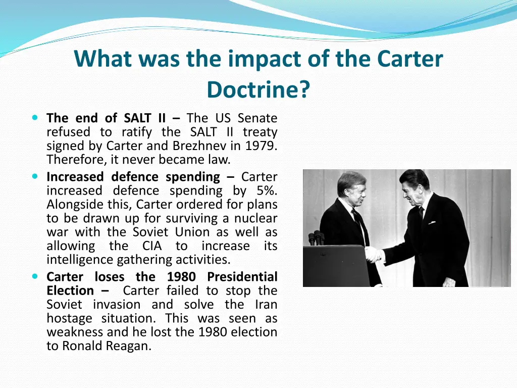 what was the impact of the carter doctrine