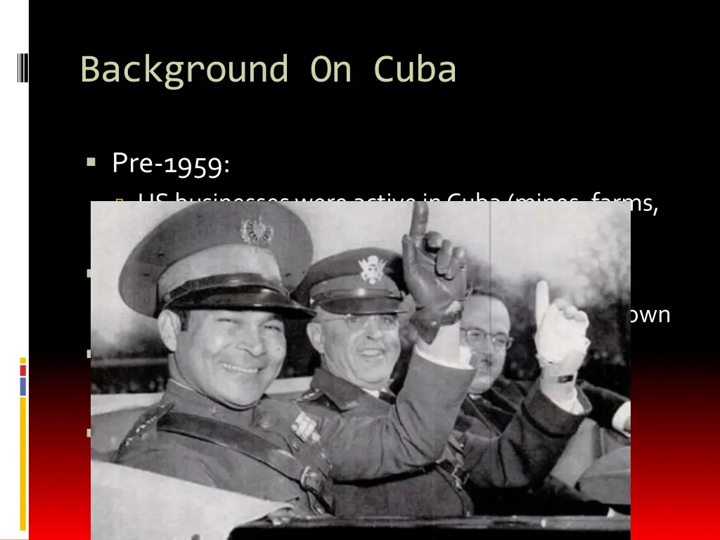 background on cuba