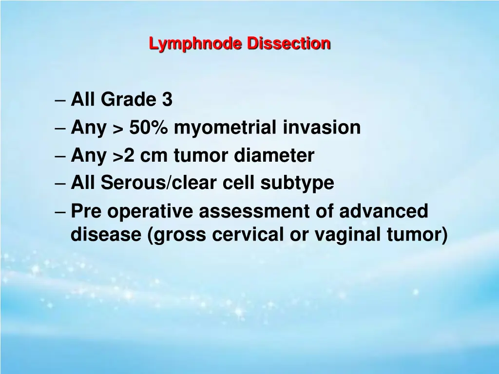 lymphnode dissection
