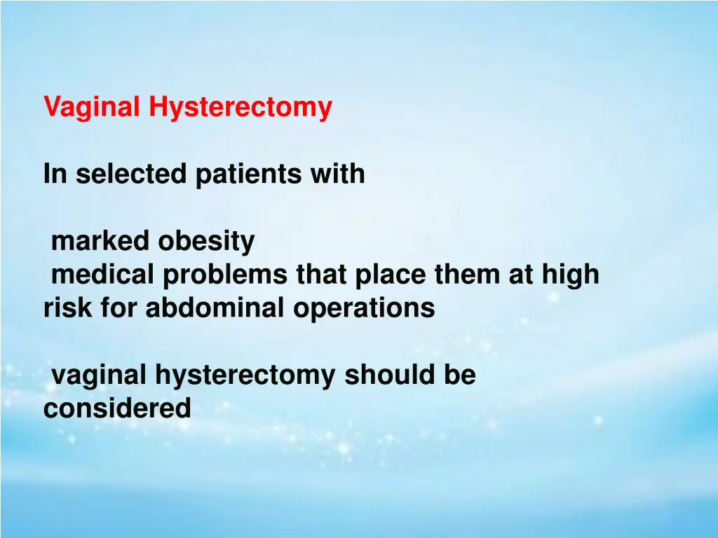vaginal hysterectomy