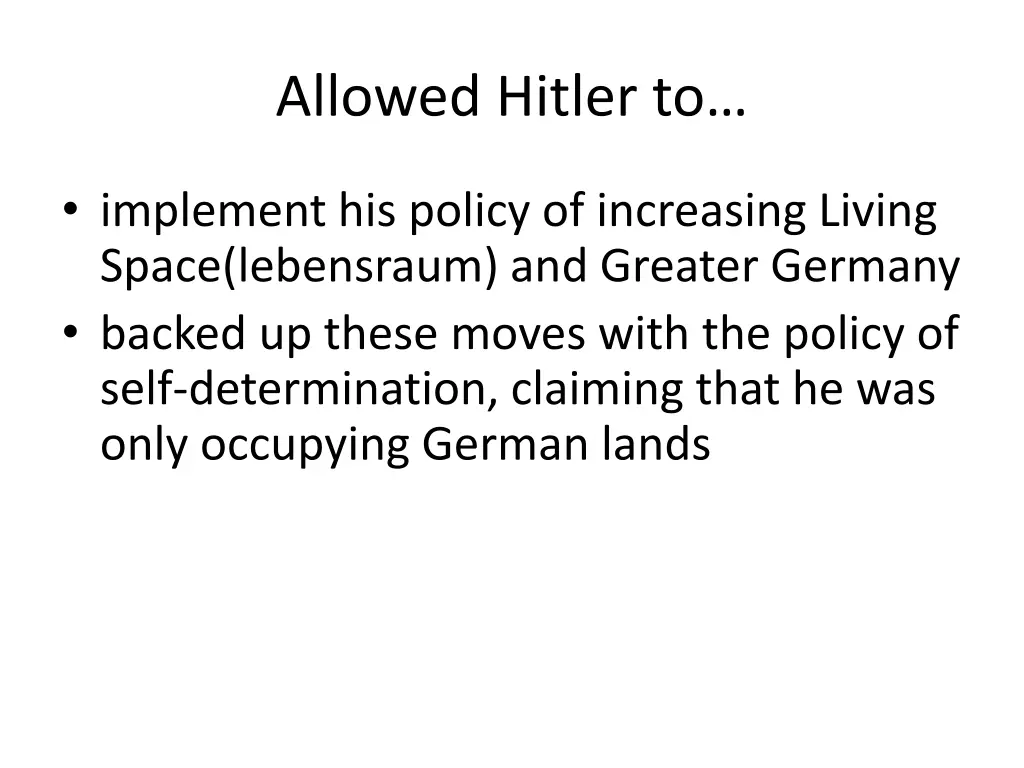 allowed hitler to