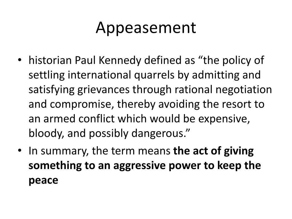 appeasement