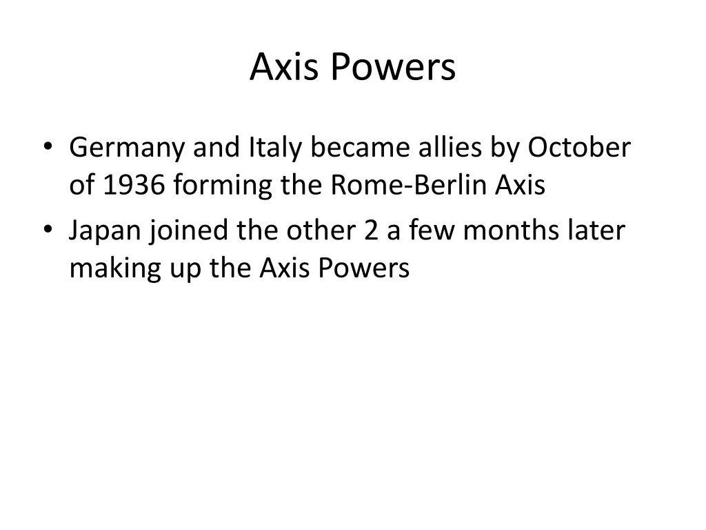 axis powers