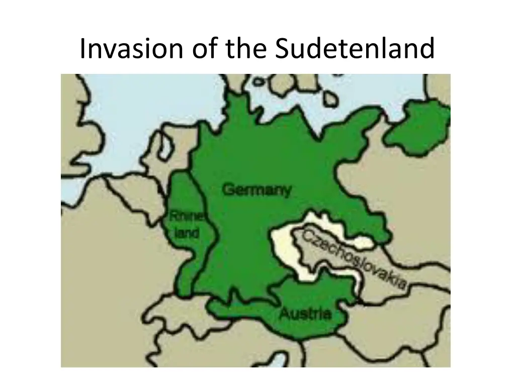 invasion of the sudetenland