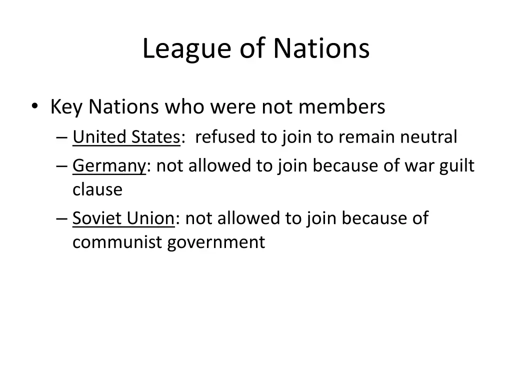league of nations 1