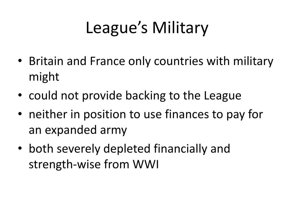 league s military