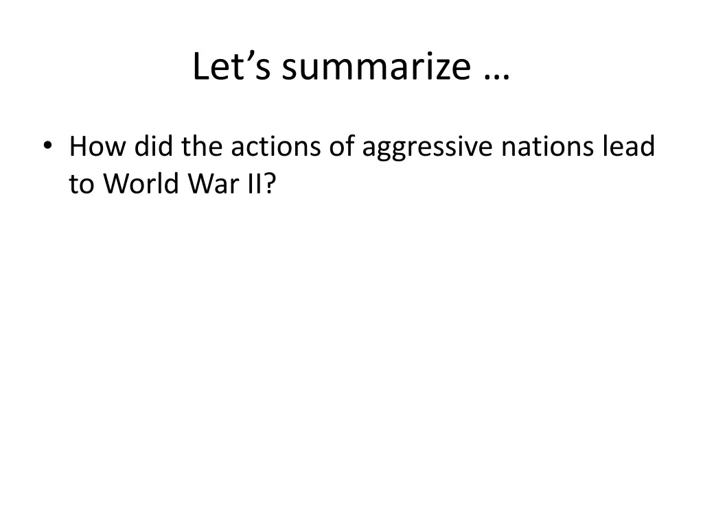 let s summarize