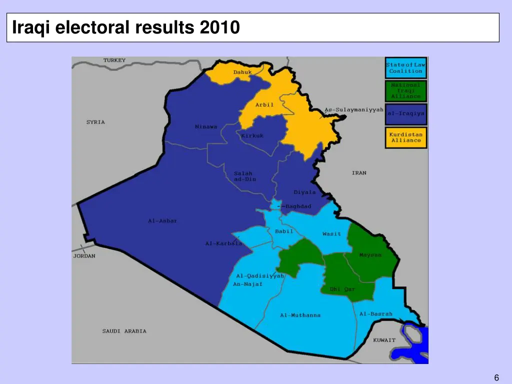iraqi electoral results 2010