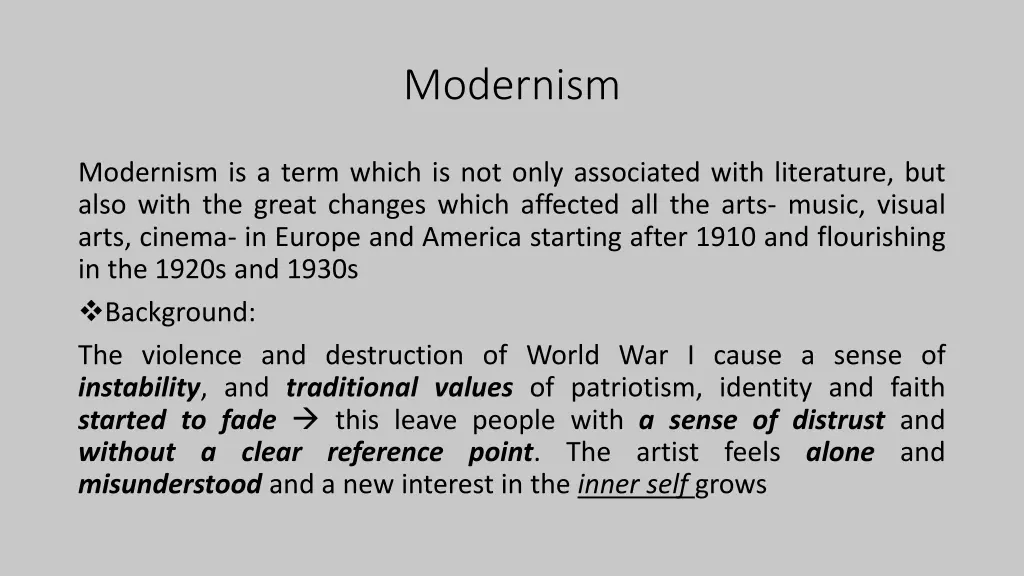 modernism