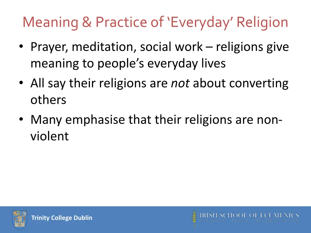 meaning practice of everyday religion