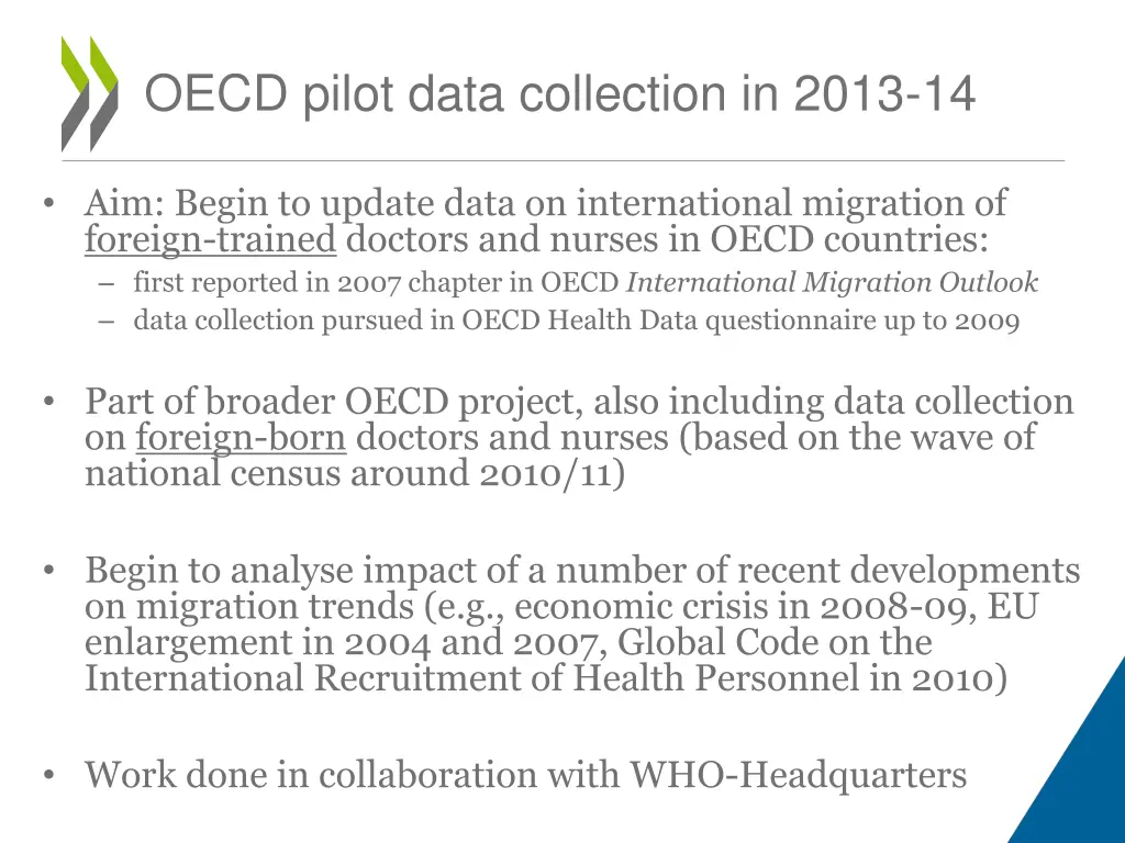 oecd pilot data collection in 2013 14