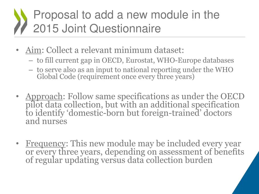 proposal to add a new module in the 2015 joint