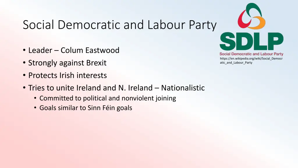social democratic and labour party