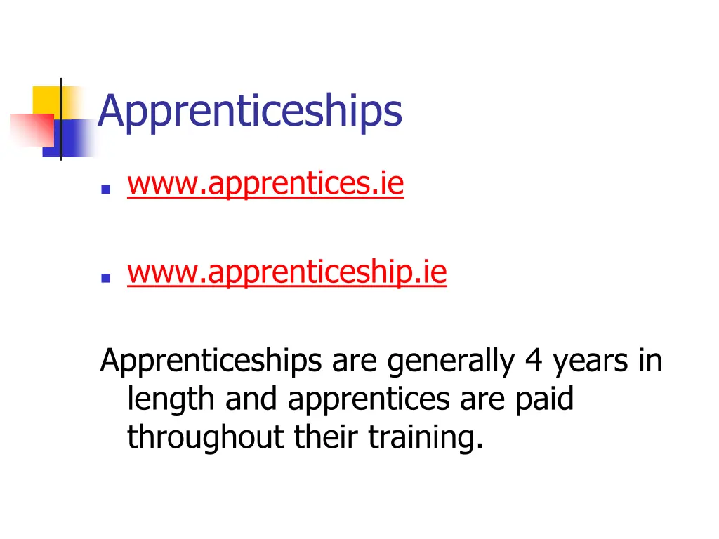 apprenticeships