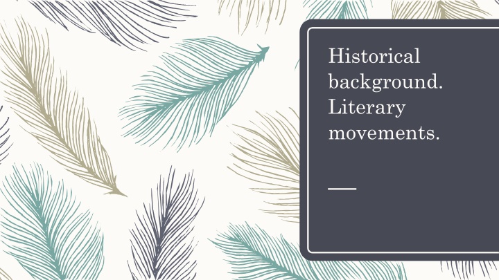 historical background literary movements