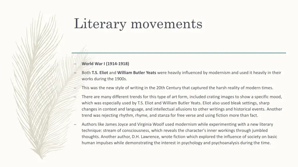 literary movements 1