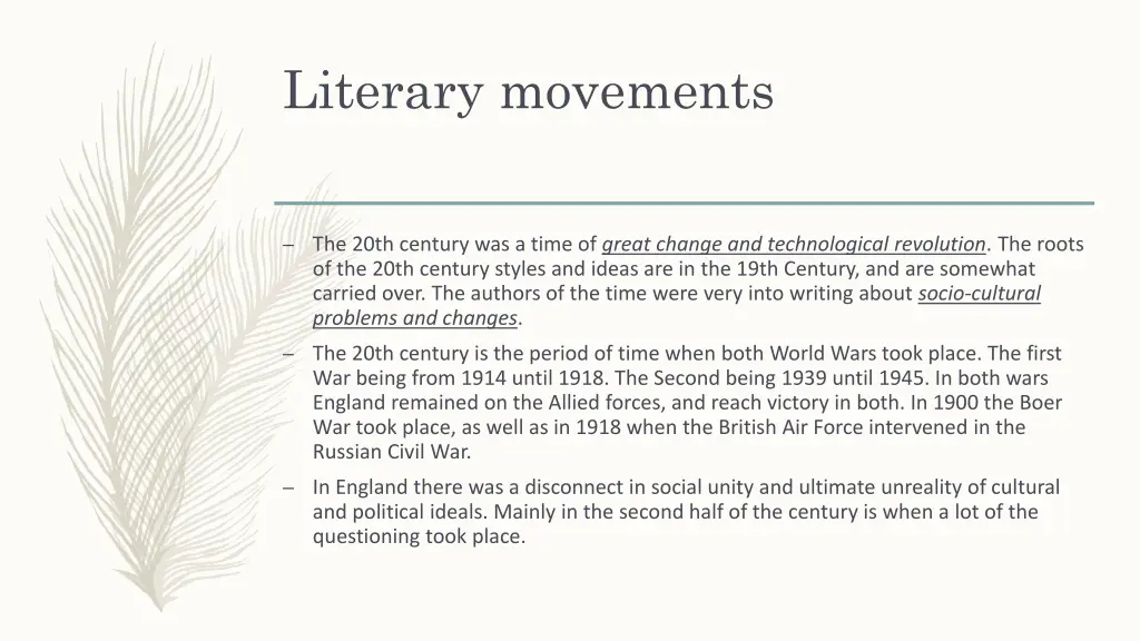 literary movements