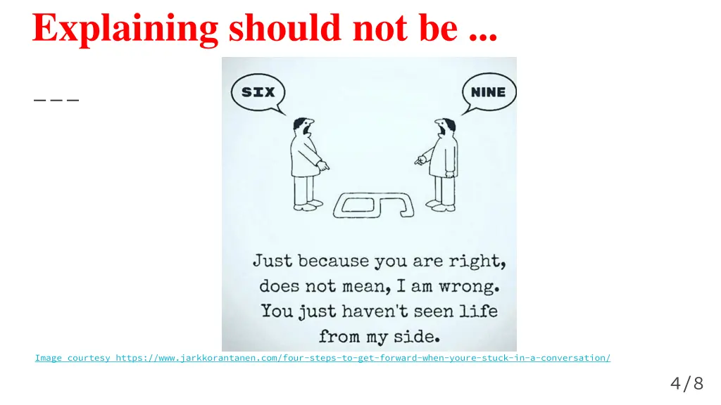 explaining should not be 1