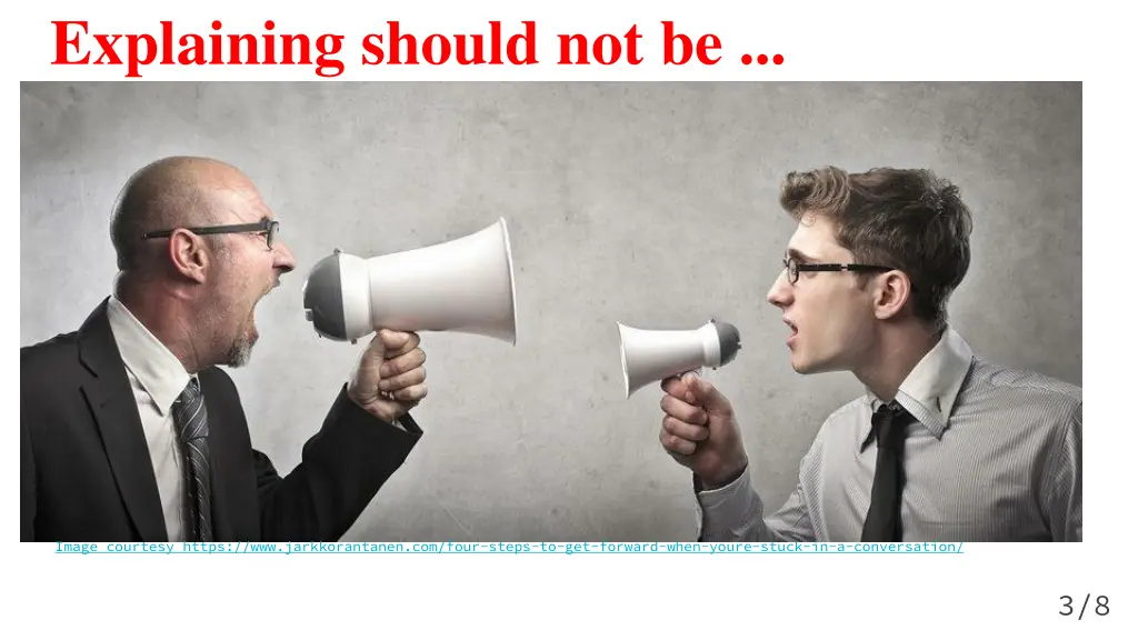 explaining should not be