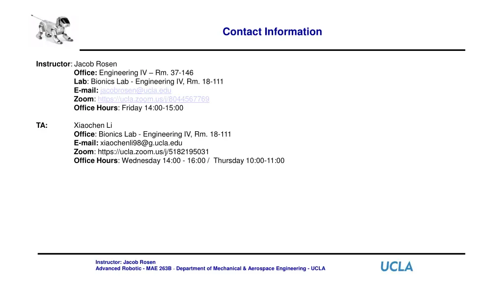 contact information