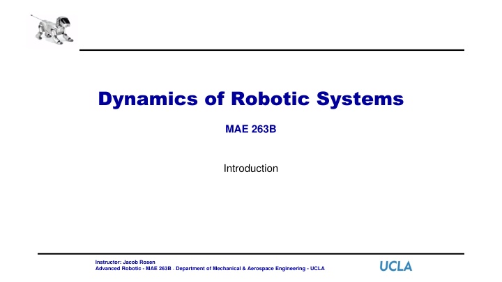 dynamics of robotic systems