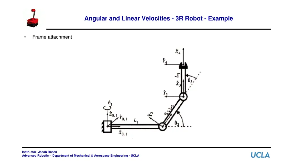 angular and linear velocities 3r robot example 1