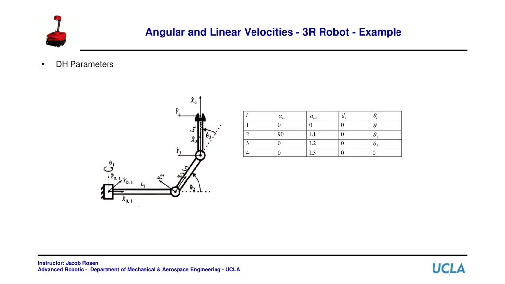 angular and linear velocities 3r robot example 2
