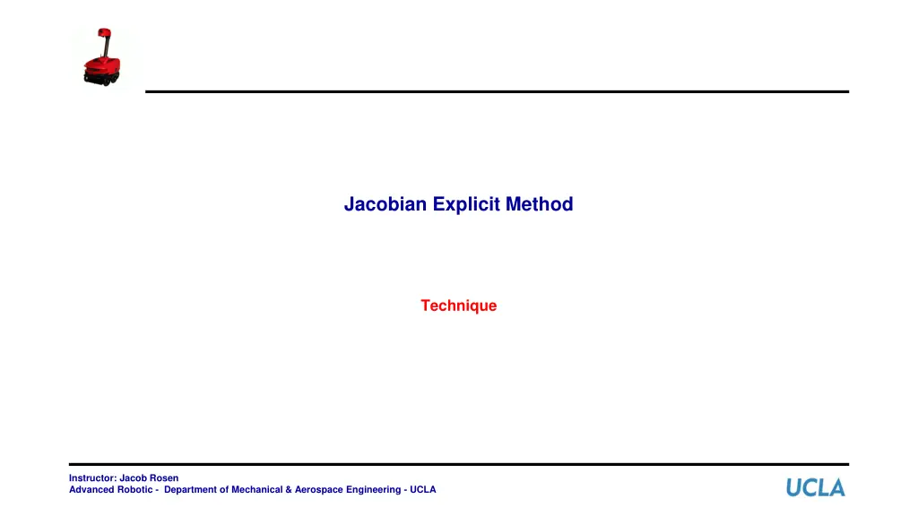 jacobian explicit method 1