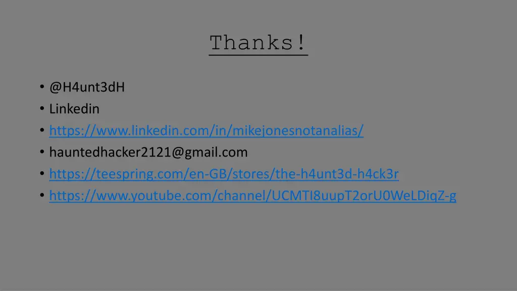 thanks