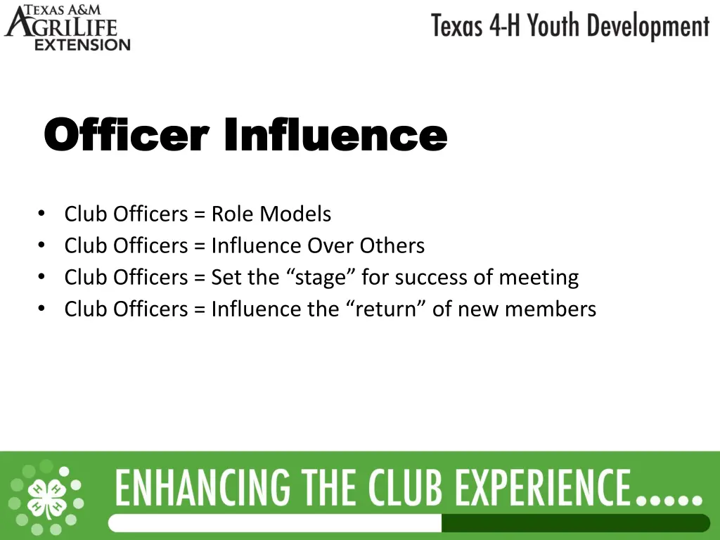 officer influence officer influence