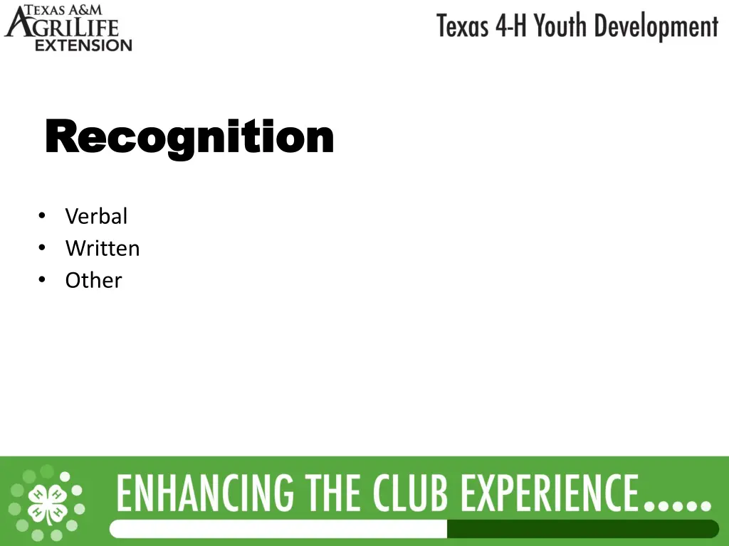 recognition recognition